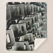 Couverture Sherpa Mer des chaises gris (Devant)