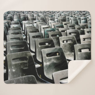 Couverture Sherpa Mer des chaises gris