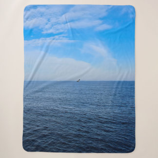Couverture Sherpa Mer Noire calme Roumanie – Impression de ciel bleu