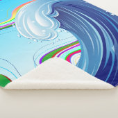 Couverture Sherpa Mer Océan Grande Vague Eau (3/4)