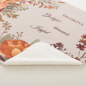 Couverture Sherpa Merci Grategul Béni Floral Thanksgiving (3/4)