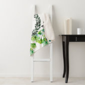 Couverture Sherpa Mère de la mariée Aquarelle Foliage Victorien (En situation)