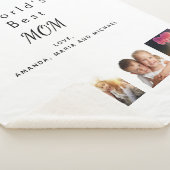 Couverture Sherpa Mère famille photo collage blanc (3/4)