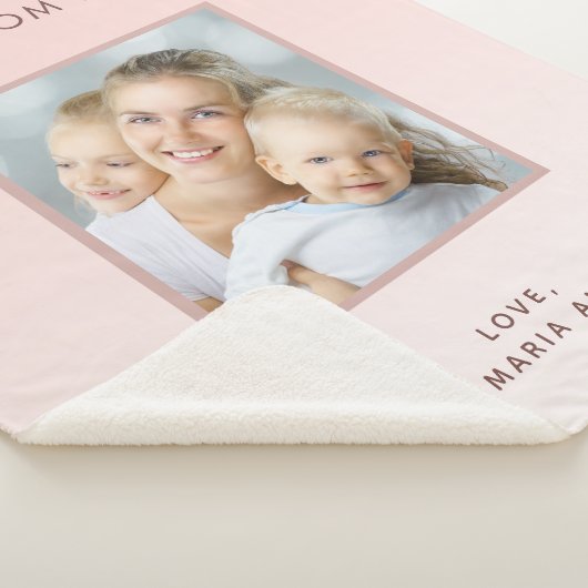 Couverture Sherpa Mère rose en or photo (3/4)