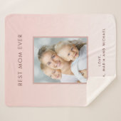 Couverture Sherpa Mère rose en or photo (Devant (Horizontal))