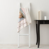 Couverture Sherpa Mère Rose en or photo gouttes roses rousses (En situation)