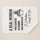 Couverture Sherpa Mère Une Véritable Femme Anniversaire (Devant (Horizontal))