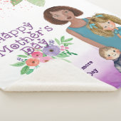 Couverture Sherpa Mère Whimsical avec enfants | Fête des mères (3/4)