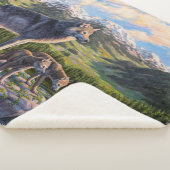 Couverture Sherpa Mère Wolf & Pups Mountain River Valley (3/4)