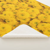 Couverture Sherpa Mères de jardin jaune chrysanthèmes fleur (3/4)