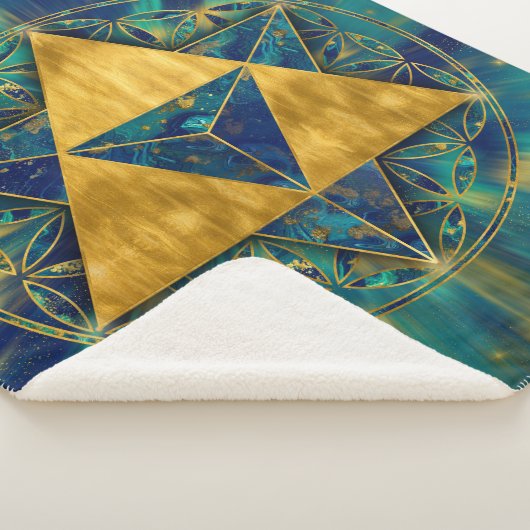 Couverture Sherpa Merkabah à Fleur de vie (3/4)