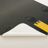 Couverture Sherpa Merle sur socle doré (3/4)