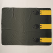Couverture Sherpa Merle sur socle doré (Devant (Horizontal))