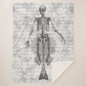 Couverture Sherpa Mermaid Skeleton White BG (Devant)