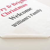 Couverture Sherpa Merry Bright Christmas ajouter nom de famille bien (3/4)