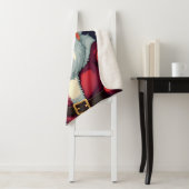 Couverture Sherpa Merry Bright Santa Holding Lantern Illustration (En situation)