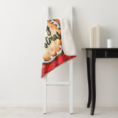 Couverture Sherpa Merry Christmas Cookie with Holly Berries Red (En situation)