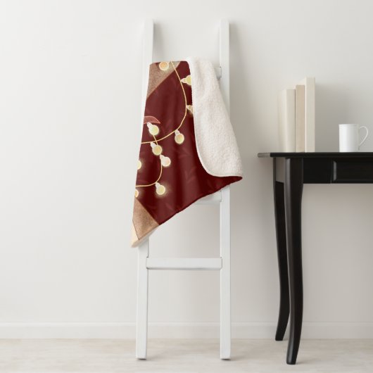 Couverture Sherpa Merry Christmas Deer Sherpa Blanket (En situation)