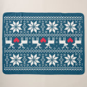 Couverture Sherpa Merry Christmas pattern 2 (Devant (Horizontal))