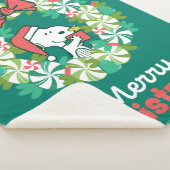 Couverture Sherpa Merry Christmas Peppermenthe Holiday Wreath (3/4)