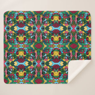 COUVERTURE SHERPA MERRY NOËL NEUROGRAPHIQUE & NOIR LIGNE