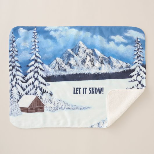 Couverture Sherpa Merveille d'hiver (Devant (Horizontal))