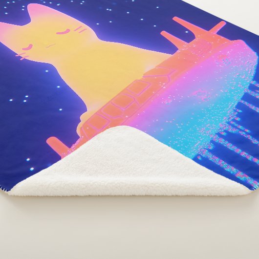 Couverture Sherpa Merveilleux chat dans le vaisseau spatial arc-en-c (3/4)