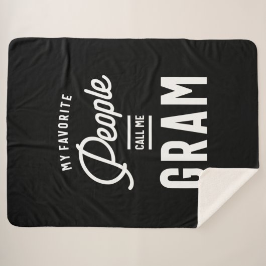 Couverture Sherpa Mes Gens Préférés M'Appelent Gram (Devant (Horizontal))