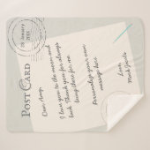 Couverture Sherpa Message d'amour personnel de la carte postale (Devant (Horizontal))