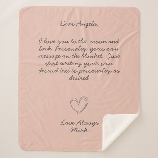 Couverture Sherpa Message manuscrit Personnaliser le texte (Devant)
