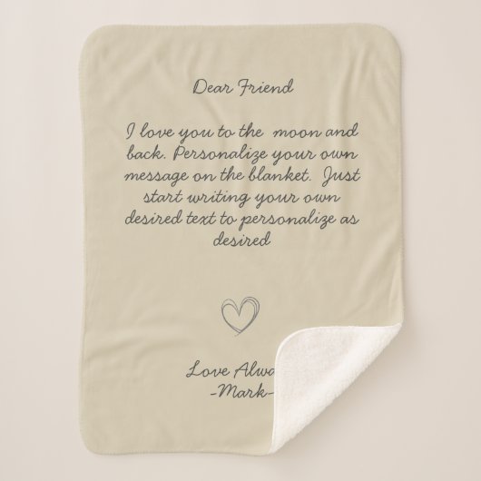 Couverture Sherpa Message manuscrit Personnaliser le texte Sherpa Bl (Devant)