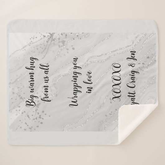 Couverture Sherpa Message personnalisé du texte de conception graphi (Devant (Horizontal))