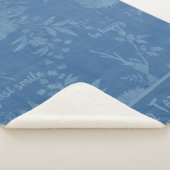 Couverture Sherpa Messages cachés Plutôt Bleu Floral (3/4)