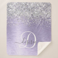 Métal brossé violet Parties scintillant d'argent N