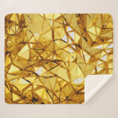 Couverture Sherpa Métal d'or géométrique à trois dimensions (Devant (Horizontal))