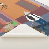 Couverture Sherpa Mexicaine avec âne en ville (3/4)