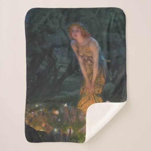 Couverture Sherpa Mi-été Eve Edward Robert Hughes fées imaginaire (Devant)