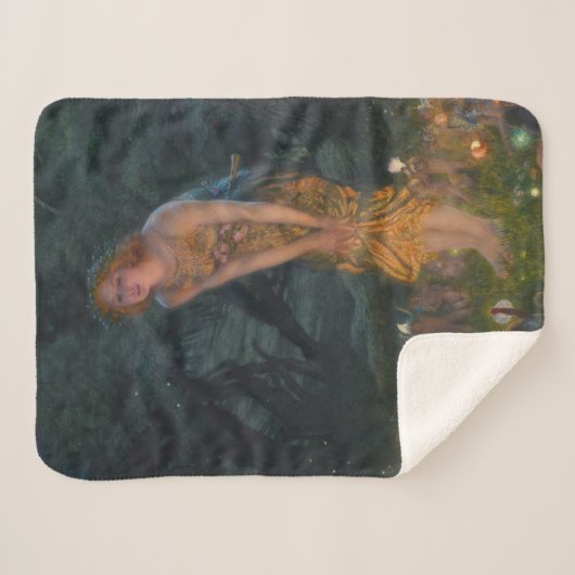 Couverture Sherpa Mi-été Eve Edward Robert Hughes fées imaginaire (Devant (Horizontal))