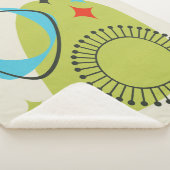 Couverture Sherpa Mi-siècle moderne Âge atomique 14 Vert, Bleu (3/4)