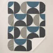 Couverture Sherpa Mi-siècle moderne gris gris gris gris gris gris (Devant)