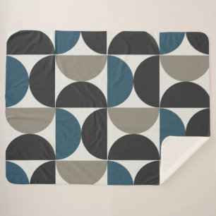 Couverture Sherpa Mi-siècle moderne gris gris gris gris gris gris