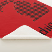 Couverture Sherpa Michigan Red Buffalo Imprimer Sherpa Blanket (3/4)