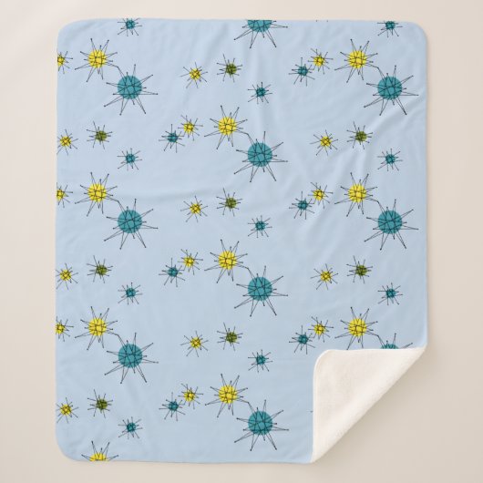 Couverture Sherpa Mid-Century Modern Atomic (Devant)