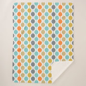 Couverture Sherpa Mid-Century Modern Retro Geometric Circles Pattern (Devant)