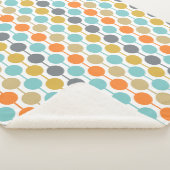 Couverture Sherpa Mid-Century Modern Retro Geometric Circles Pattern (3/4)