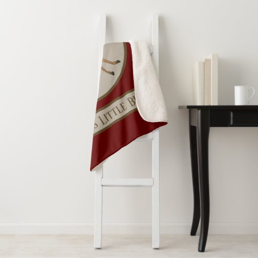 Couverture Sherpa mignon bébé garçons petite dollar ajouter du texte (En situation)