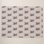 Couverture Sherpa Mignon Bouledogue Français (Devant (Horizontal))