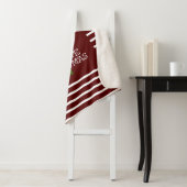 Couverture Sherpa Mignon esprit rouge/blanc de Noël (En situation)