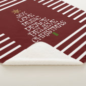 Couverture Sherpa Mignon esprit rouge/blanc de Noël (3/4)