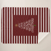 Couverture Sherpa Mignon esprit rouge/blanc de Noël (Devant (Horizontal))